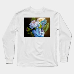 Blue Roses Long Sleeve T-Shirt